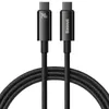 Kabel USB C - USB C 480Mb/s 240W 3m Baseus Tungsten Gold CAWJ040201 - czarny